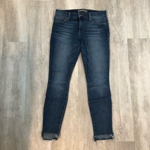 Joe’s jeans skinny ankle crop with distressed hem